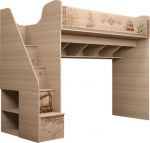 Кровать-чердак с лестницей ящиками Квест 18
